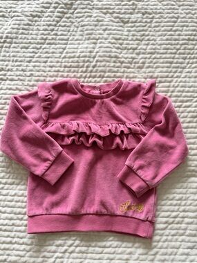 Juicy Couture Bright Pink Ruffle Sweatshirt for Kids